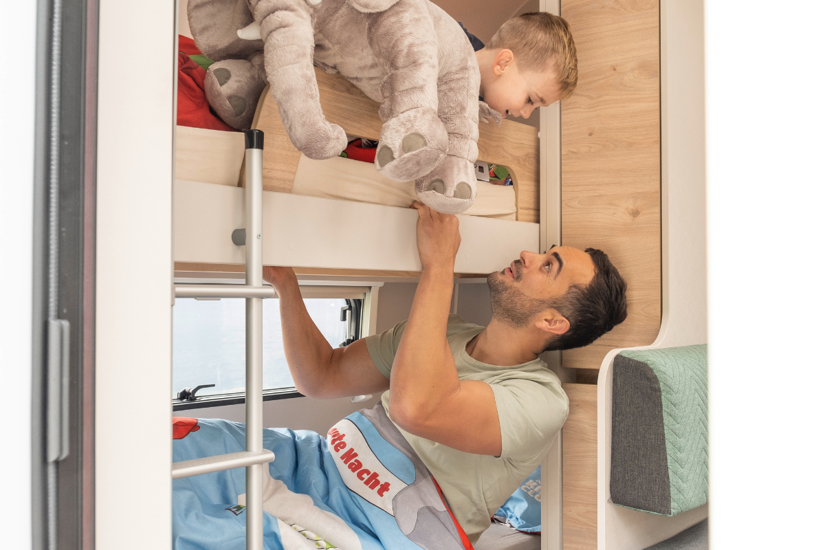 Dethleffs Camper 530 FSK Innenansicht Etagenbett